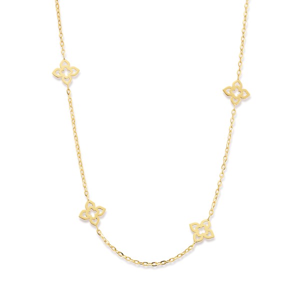 Collier ohne Stein Blume 585 GG