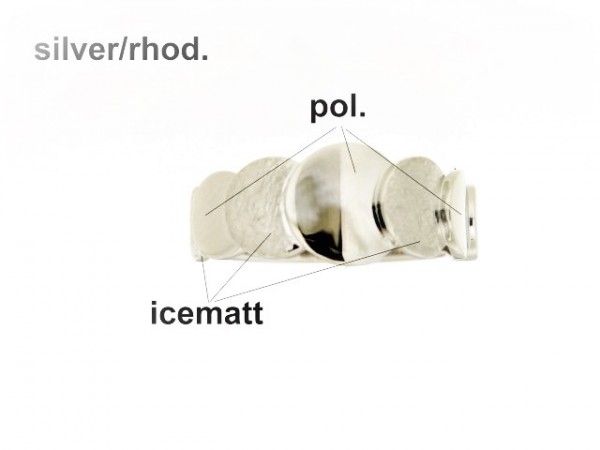 Damenring ohne Stein 925 Ag rhodiniert