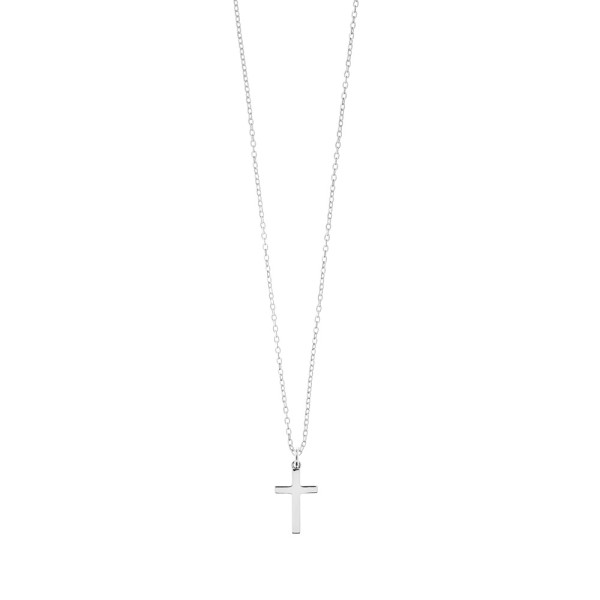 Collier mit Behang Kreuz 925 Ag rhodiniert