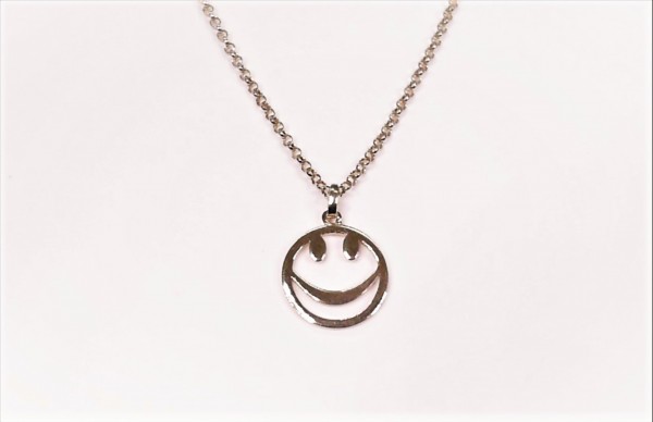 Kinderkette Smiley 925 AG bic. rosé/weiss