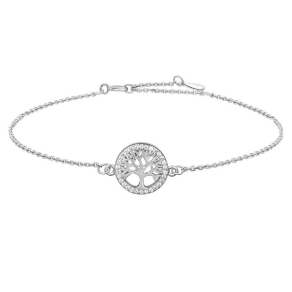 Armband Lebensbaum 925 Ag rhodiniert