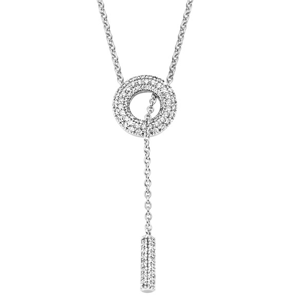 Collier Y-Kette 925 Ag rhodiniert