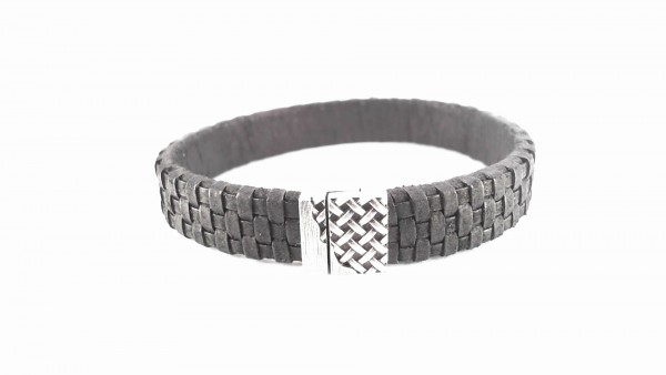 Herrenarmband 925 Ag rhodiniert